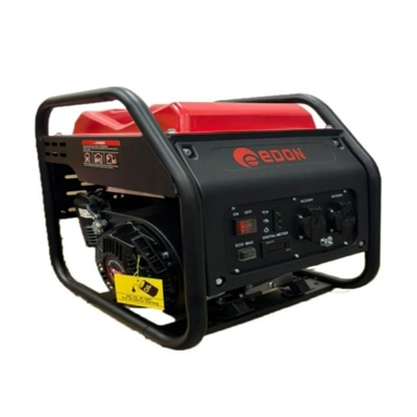 Edon gasoline generator with compact frame, control panel, and portable open-frame design