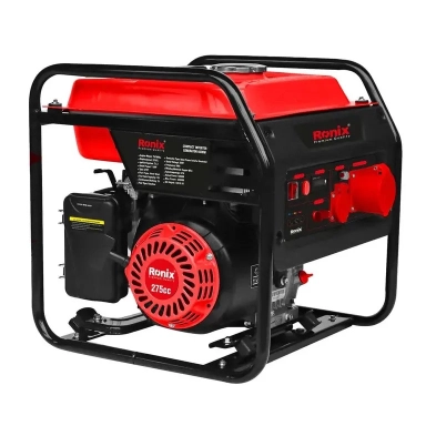 Ronix gasoline generator 2750cc with metal frame, control panel, and dual power outlets