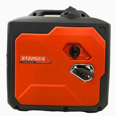 Portable inverter generator ST2250iS with red panel, black casing, and top handle