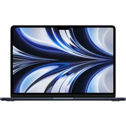 MacBook with blue and white abstract wave wallpaper