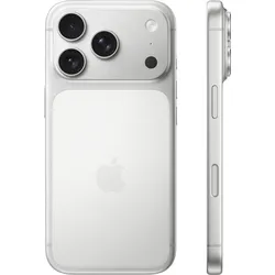 White iPhone showing rear triple camera and side profile design