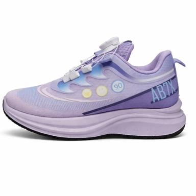 purple kids sneakers with slip-on design and cushioned sole for comfortable everyday wear