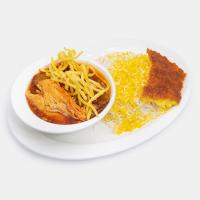 خرید چلو خورشت غوره بادمجان با مرغ