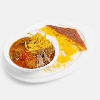 خرید چلو خورشت غوره بادمجان با گوشت