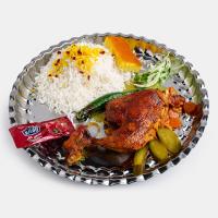 خرید چلو مرغ سرخ کرده (ران)
