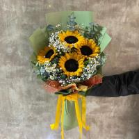 دسته گل آفتابگردون و بابونه کد ۱۵