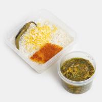 چلو خورشت باقلا قاتق