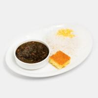 چلو خورشت قورمه سبزی