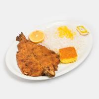 چلو ماهی قزل آلا سرخ شده