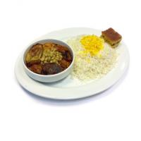 چلو خورشت غوره بادمجان