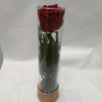 شاخه گل رز شیشه ای با طناب