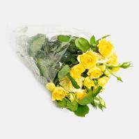 دسته گل رز مینیاتوری زرد درجه 1