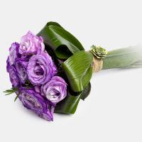 دسته گل رز بنفش 15 شاخه