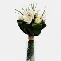 دسته گل رز هلندی سفید