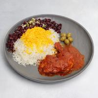 آلبالو پلو با مرغ (ران)