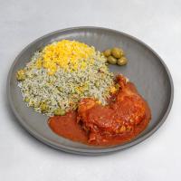 باقالی پلو با مرغ (ران)