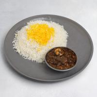 چلو خورشت قورمه سبزی