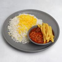 چلو خورشت قیمه سیب زمینی