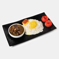 چلو خورشت قورمه سبزی