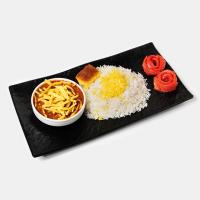 چلو خورشت قیمه سیب زمینی