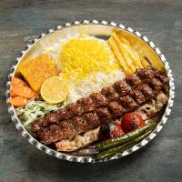 چلو کباب کوبیده معمولی