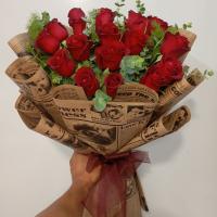 دسته گل 20 شاخه گل رز