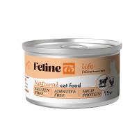 کنسرو نچرال گربه فیلاین 75 طعم مرغ و گوشت 75 گرم