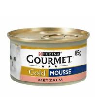 کنسرو خمیری گربه گورمت گلد طعم سالمون 85 گرم (آلمان)