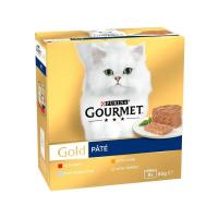 پک 8 عددی کنسرو پته گربه گورمت گلد گوشت گاو و ماهی اقیانوسی و بوقلمون و جگر (آلمان)