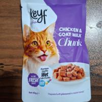 پوچ گربه خوش خوراک keyf با طعم شیر بز