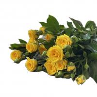 دسته گل رز مینیاتوری زرد