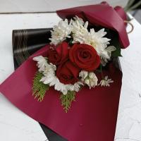 دسته گل ترکیبی رز و داوودی