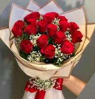 دسته گل هدیه رز قرمز 1 دسته