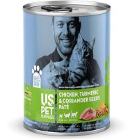 کنسرو گربه us pet پته طعم مرغ زردچوبه و تخم گشنیز
