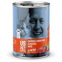 کنسرو گربه پته us pet طعم شترمرغ انجیر خشک رازیانه