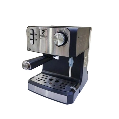 Zigma stainless steel espresso machine with steam wand and portafilter.
