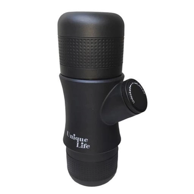 Black mini espresso maker
