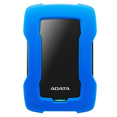 ADATA rugged external hard drive with blue protective case