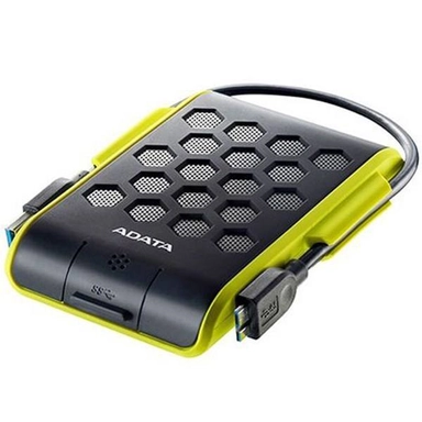 ADATA external hard drive with rugged design and USB cable