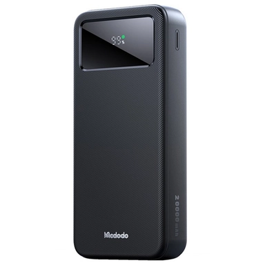 Mododo black power bank 20000mAh with digital display screen