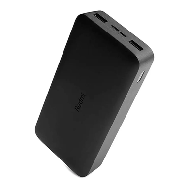 Black Xiaomi Redmi 20000mAh Power Bank