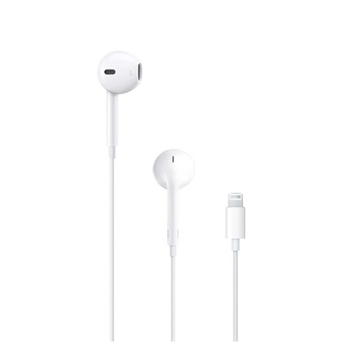 White wired EarPods with Lightning connector for iPhone