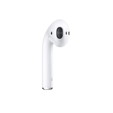 Single white Bluetooth earbud with compact stem design