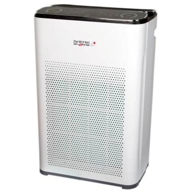 white, rectangular air purifier branded ZenithMed