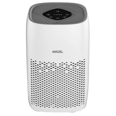 White cylindrical Xiaomi Smart Air Purifier 4 Compact with top display.