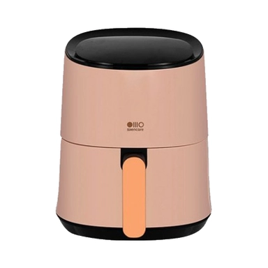 Light pink fryer with digital display.