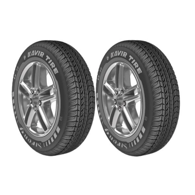 Pair of Yazd Tire Supreme tires on chrome alloy wheels, 185/65 R 14.