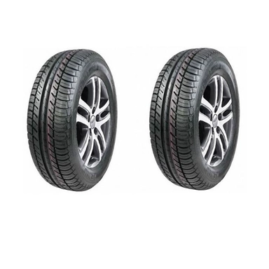 Pair of Barezz Brilliant tires on alloy wheels with a multi-block tread pattern.