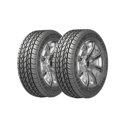 Two Barezz Premium Drive tires on wheels, featuring an asymmetric tread pattern.