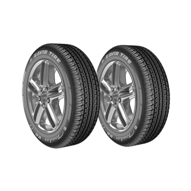 Two Yazd Tire tires on split-spoke chrome wheels with a highway tread.